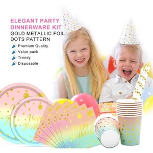 Lot De 37 Assiettes En Papier Pour Anniversaire De 40 Ans, Serviettes