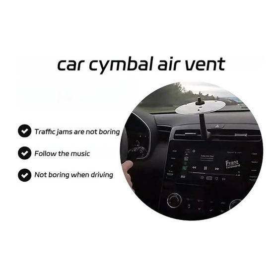 Cymbale De Voiture Mini Batterie Pour Aération - Accessoire Amusant Pour Amateurs De Musique, Facile à Fixer