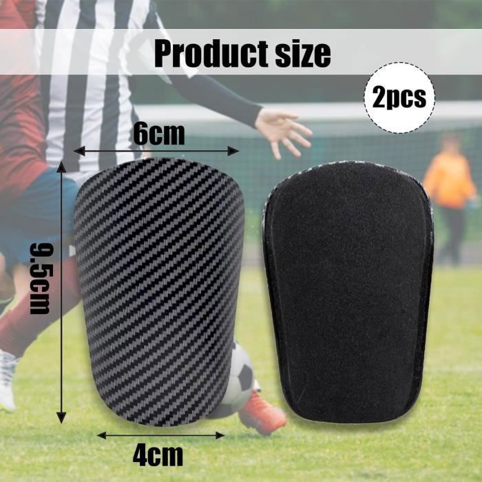 Lot De 4 Mini Protège-tibias 7,8 X 5 Cm – Noir Et Blanc, Légers Et Résistants Pour Football Et Futsal
