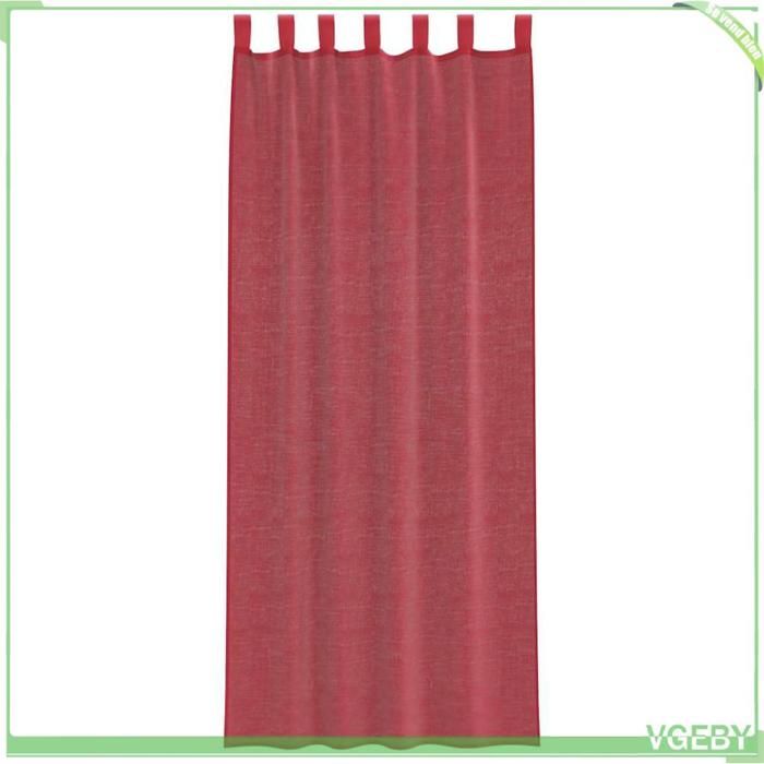 Rideaux Rouges Bordeaux Clair Rideaux en voile - Rouge bordeaux - 140 x 260 cm - 2 pcs - Passe ...