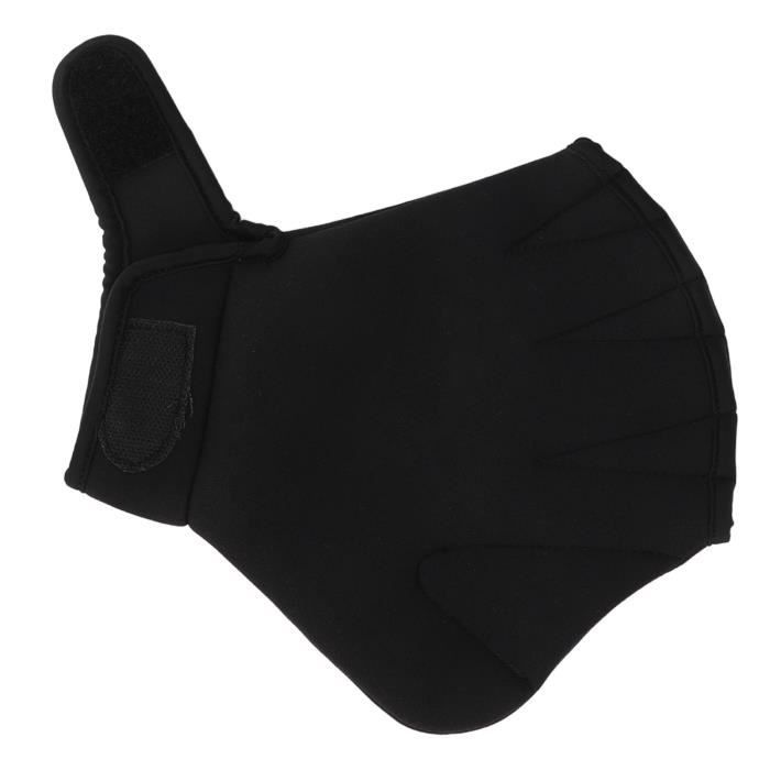 eoire à doigts ouverts gants d'entraînement à la natation réglables avec  bracelet pour la natation et la plongée noir m 98666
