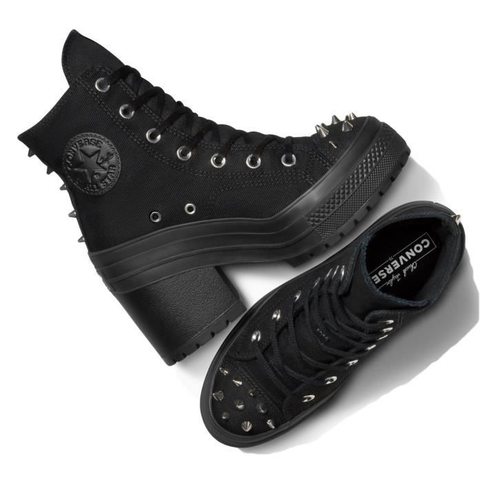 Converse talon compensé noir sale