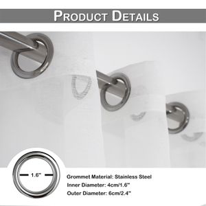 Rideau Extérieur Imperméable En Toile Transparente - Z2695 - 2x5m/6