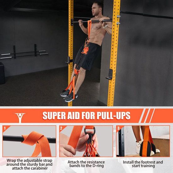 Bandes Élastiques Musculation Set Complet 5 Résistances - Tractions Et Fitness Premium