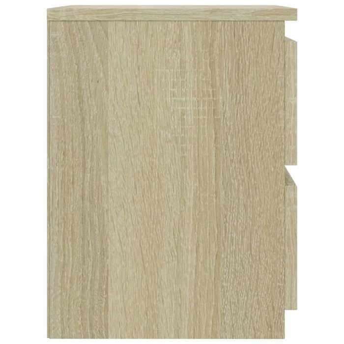 Lot De 2 Tables De Chevet 30x30x40 Cm - Chêne Sonoma, Bois D'ingénierie, 2 Tiroirs Coulissants - Pour Chambre Ou Salon - 5