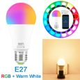 Ampoule Led intelligente, colorée, WiFi 15W, fonctionne avec Alexa-Google Home, lampe RGB E27 B22, 110V 220V, veilleuse [3EB0255]-0