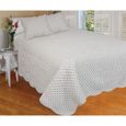 Couvre-Lit 2 Personnes Qucover 240x260cm 100% Coton | Patchwork Réversible | Avec 2 Taies D'Oreiller 50x70cm