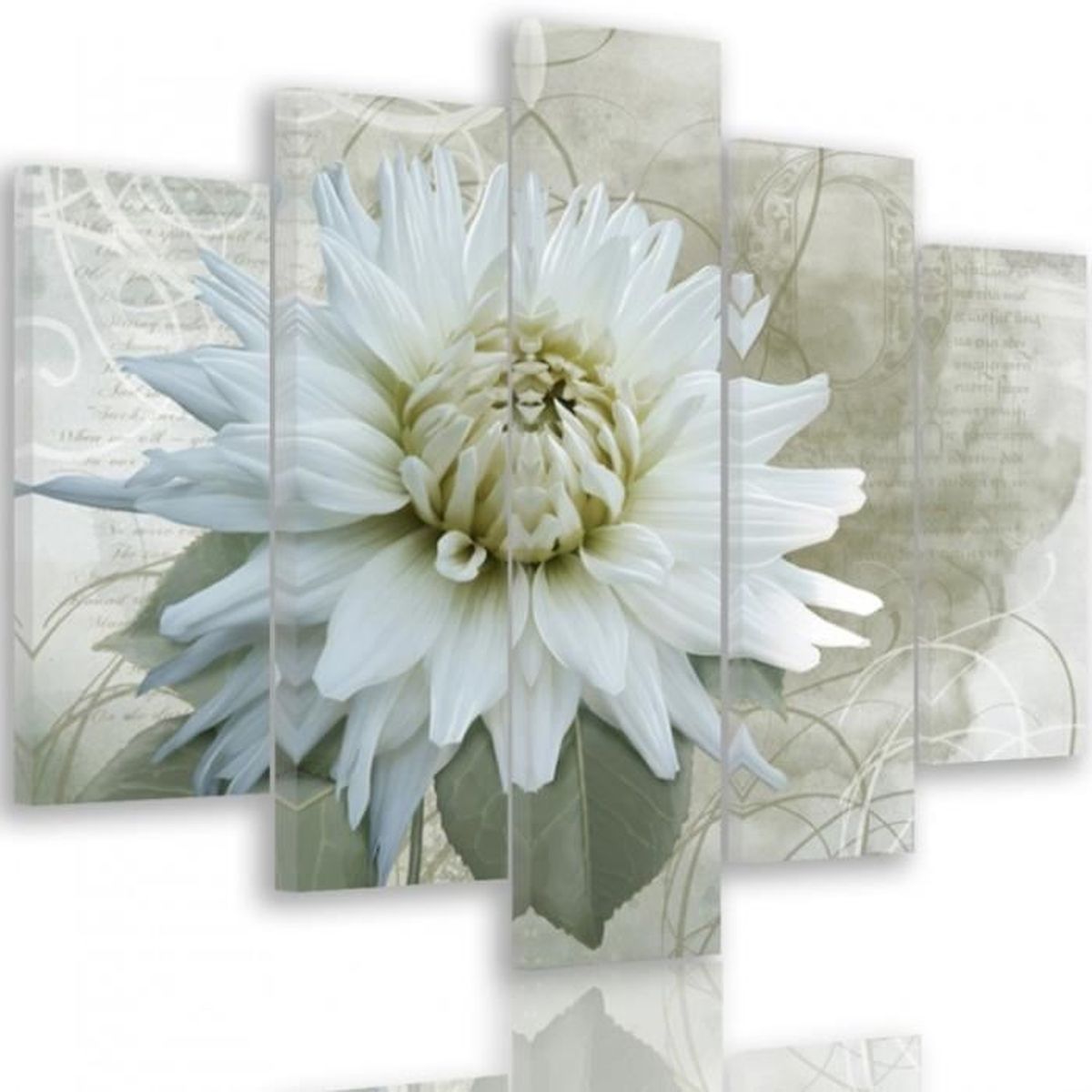 150 X 100 cm Tableau déco fleur blanche 1 - Cdiscount Maison