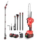 Tronçonneuse haute branche sans fil 8 pouce, Scie d'élagage - ONEVAN - 2x 3AH Batteries