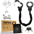Tripvea®- Antivol Trottinette Électrique, Vélo & Poussette – Cadenas Ultra-Résistant avec Chaîne Renforcée & Menottes de Sécurité