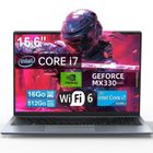 MICREAR PC Portable-Intel Core i7-6600u(jusqu'à,3.40 GHz)-NVIDIA GeForce MX330-DDR4 16 Go RAM 512 Go SSD-Ordinateur Portable-Windows 11 Pro