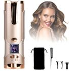AISTUO Boucleur à Cheveux Automatique Sans Fil,Fer à Friser avec 6 Réglages de Température & Minuteur, avec Batterie 5200mAh, Affichage
