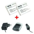 MR!TECH Chargeur + 2x Batteries NB-4L pour Canon