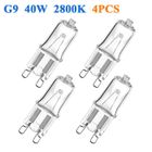 BIVGOCLS Lot de 4 Ampoule Halogène G9 pour Four 40W 230V 590LM,Ampoule G9 pour Four,Ampoule pour Micro-ondes,Tolérante à 500 degréS C