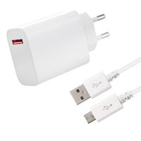 Chargeur Secteur Rapide USB2 33W + Cable USB pour Huawei MEDIAPAD T5 10" 10.1" - Blanc - Yuan Yuan -