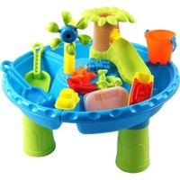 Jouet Table de Sable et Eau Enfant- avec 22 Accessoires de jouets -pour les jeux de plage en plein air