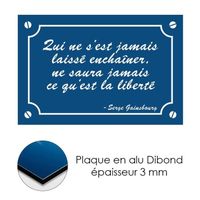 Plaque de rue décorative alu citation Gainsbourg