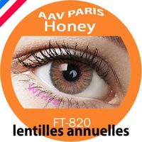 Lentilles De Contact De Couleur honey 3Tons 12 Mois sans correction AAV ORTHOPEDIE PARIS  ®.