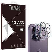 Tikawi x2 Verres trempés Caméra Arrière Iphone 14 Pro - Pro Max Objectif Photo [Anti-Traces] [Anti-Rayures] Film de protection x2
