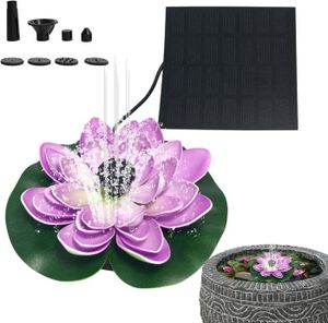 FONTAINE INTÉRIEURE Lotus Violet Fontaine solaire d'extérieur | Fontai