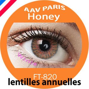LENTILLES DE CONTACT Lentilles De Contact De Couleur honey 3Tons 12 Mois sans correction AAV ORTHOPEDIE PARIS  ®.