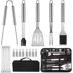 USTENSILE Ustensiles Barbecue,20pcs Kit Barbecue Accessoire,
