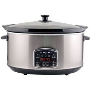 Mijoteuse électrique Moodzz 4,5 L - Cuve En Céramique Amovible, Acier Inoxydable, 4 Modes (dont Maintien Au Chaud)