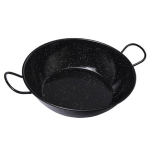 32 cm Émaillée Profonde paella pan Couvercle espagnol d'induction et vitro Cocotte 32 cm Émaillée Profonde paella pan Couvercle espagnol d'induction et vitro Cocotte