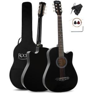 GUITARE Pack Guitare Folk Noir - Rocktile WSD-5C-BK Slim L