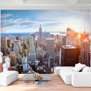 Poster la fresque papier peint papier peint ville construction new york gratte-ciel 3fx2720p4 