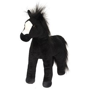 peluche cheval noir