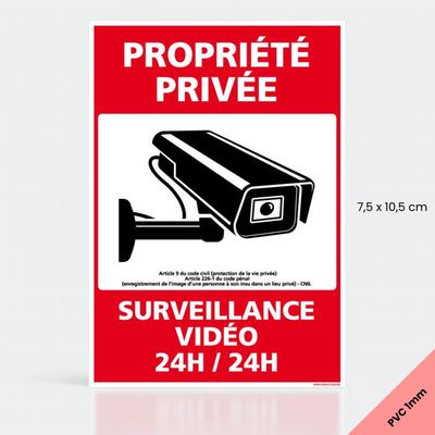 Panneau Site Sous Vidéo Protection - Signalétique Vidéo Surveillan