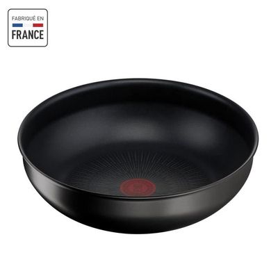 Tefal E49716 Padella Wok Eternal Mesh In Acciaio Inox - Antiaderente, Adatta A Induzione, 3 Strati