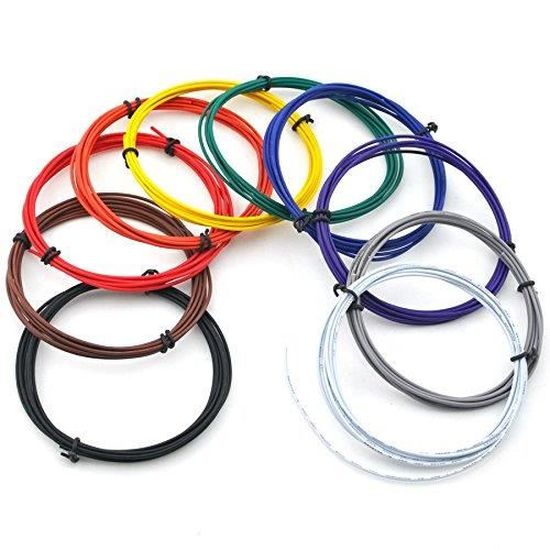 Cavo Silicone Cavo Elettrico Incagliato Nero 22 AWG, , 0,0253" - UL1007, 300V, Per Progetti E Riparazioni! 250 Piedi - Foto 3