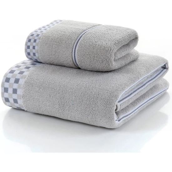 Ensemble Serviettes De Bain D Porthault Paris - Serviette & Gant De Toilette - Coton Blanc - Neuf