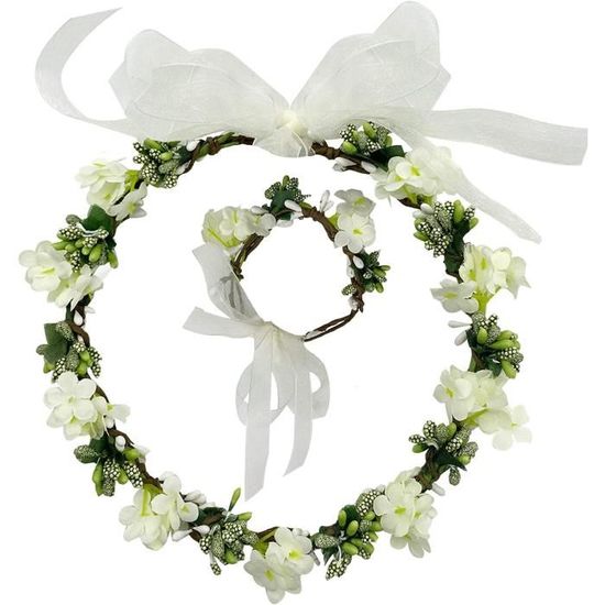 Couronne Fleur Cheveux Bohème Rouge - Headband Fleurs Fairy Pour Mariage, Festival Et Plage