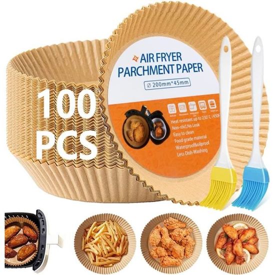 Lot De 100 Feuilles Papier Cuisson Rond Anti-Adhésif 30 Cm - Idéal Barbecue Et Four
