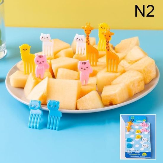 50pcs)Cure-dents Aux Fruits Pour Enfants, 40 Pièces, Décoration De Fête, Animal De Dessin Animé