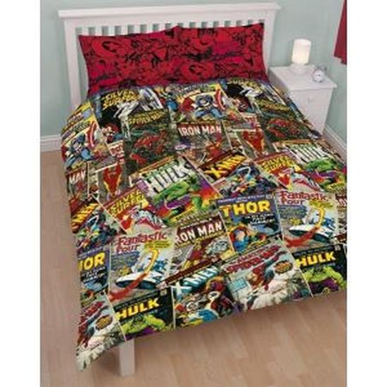 Parure de lit Marvel Comics pour 2 personnes … Cdiscount Maison
