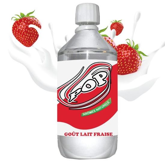 E liquide POP - 1 l - 50/50 PG/VG - 1 000 ML - Lait Fraise - Cdiscount Au  quotidien