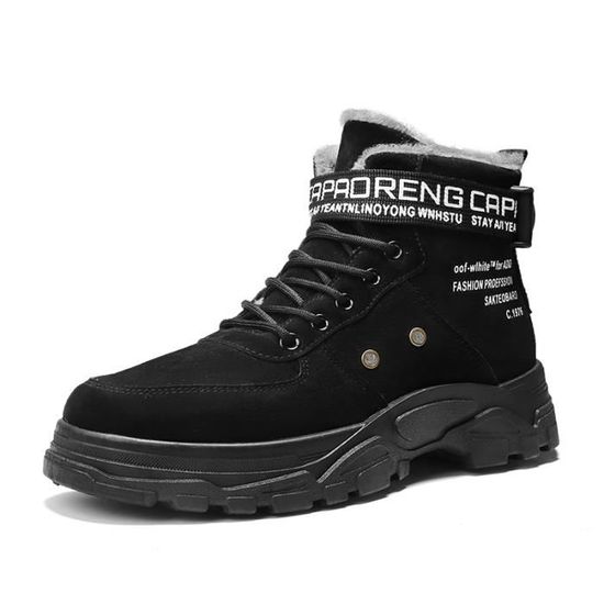 Bottes D'hiver Chaudes Pour Homme - Doublure Fourrure, Semelle Antidérapante, Résistantes à L'eau