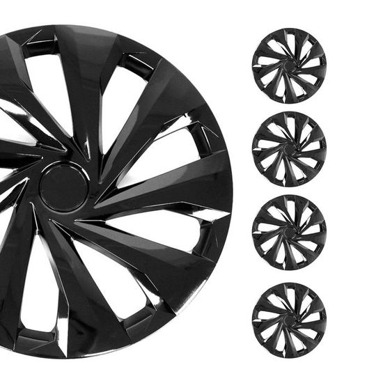 Lot 4 Enjoliveurs Roue 15" Peugeot Partner Type B - Qualité OEM Italie