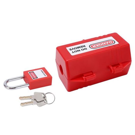 Kit De 5 Serrures Unipolaires Pour Disjoncteur - Orange, En PC, 3.6x2.8x1.8 Cm - Pour Verrouillage De Sécurité Électrique