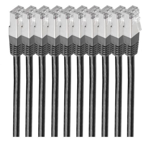 INLINE - S / FTP Cat6 10m 10m Cat6 S / FTP (S-STP) Nero cavo di rete