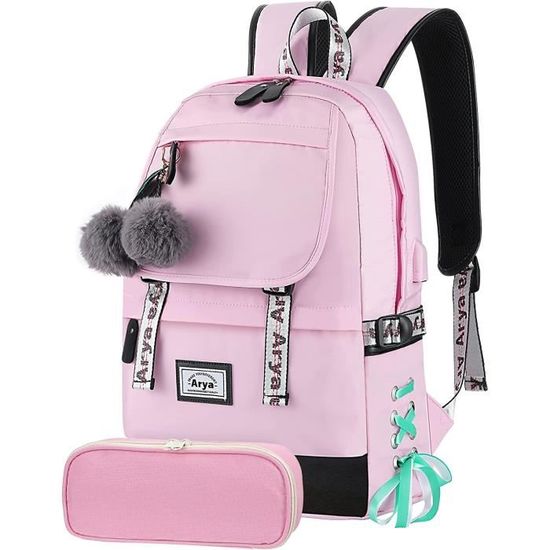 Cartable Fille Primaire Kawaii - Sac à Dos Léger En Nylon, 34x29cm, Bretelles Rembourrées
