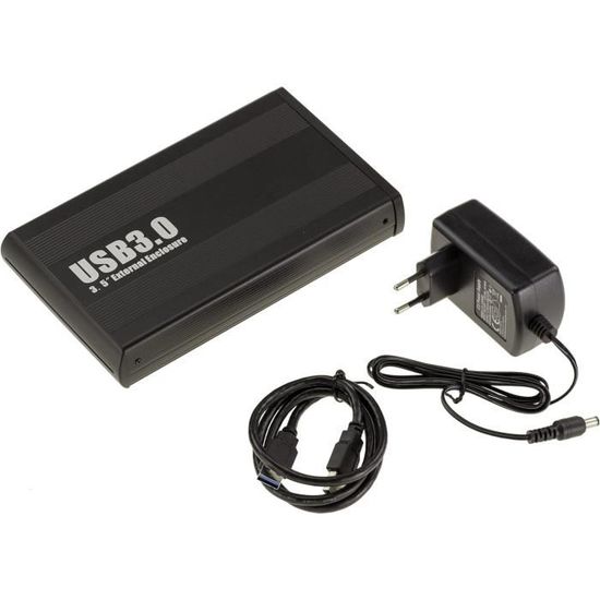 Boîtier 8 Baies SATA USB 3.0 / ESATA - RAID Matériel - Alimentation 400W - 128TB - Noir