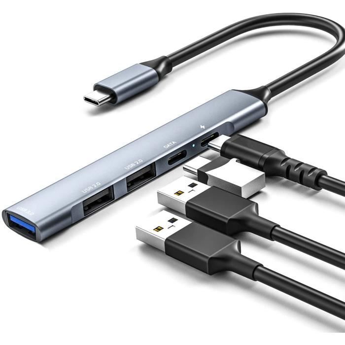 Hub USB C Mulitport 5en1 Adaptateur USBC Adaptateur USB C vers USB