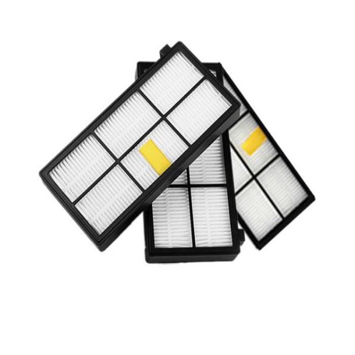 3 filtre HEPA - Filtre Hepa lavable de remplacement pour aspirateur robot iRobot Roomba 800 série 900 860 870
