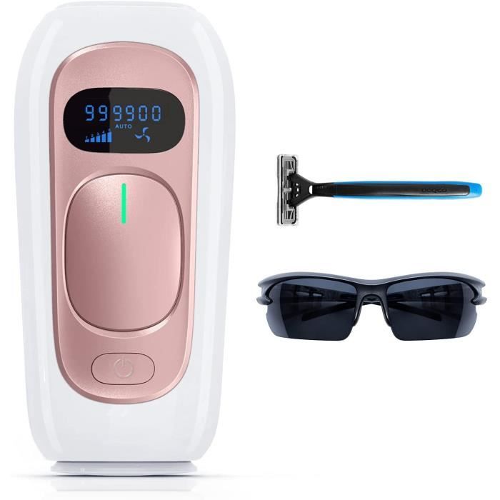 Épilateur Lumière Pulsée 999900 Flashs, IPL Épilateur Intense avec 2 Modes, 5 Niveaux d’énergie Convient aux Femme et Homme
