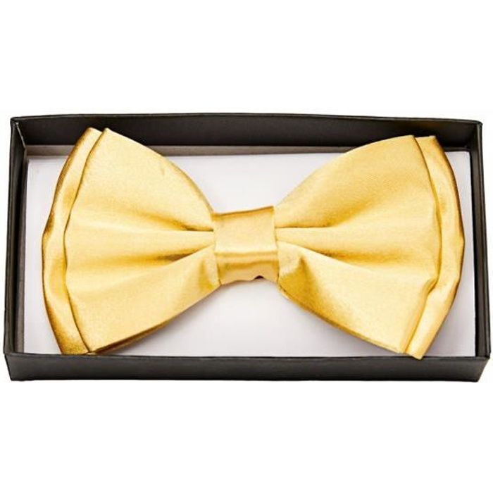 Nœud Papillon En Satin Doré Deluxe